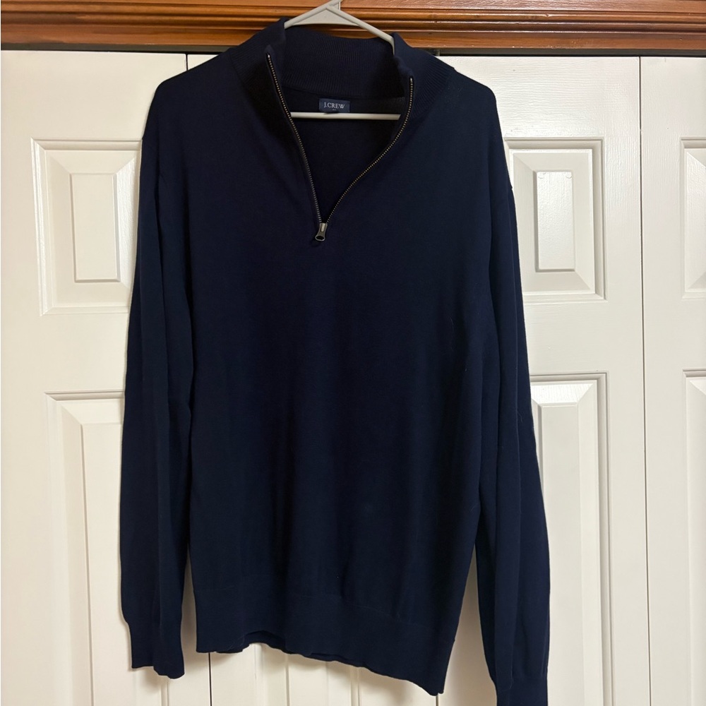 Men’s Quarter Zip Navy Sweater
